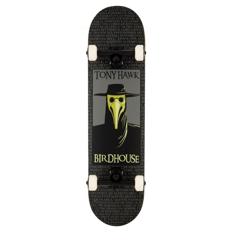 Birdhouse Stage 3 Plague Doctor Black Complete Skateboard - 8.0"