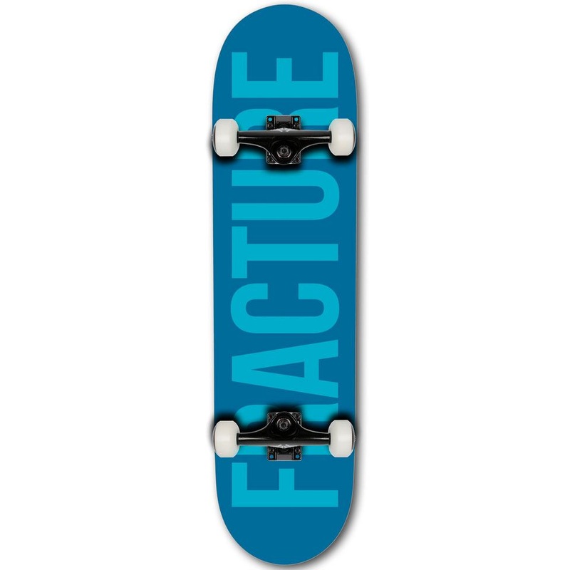 Fracture Fade Blue Teal Complete Skateboard 8.25"
