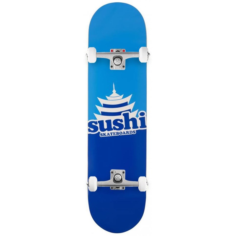 Sushi Pagoda Logo Blue Custom Complete Skateboard - 8.0"