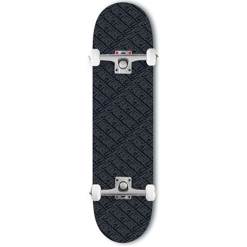 Fracture All Over Comic Black Custom Complete Skateboard -  8.0"