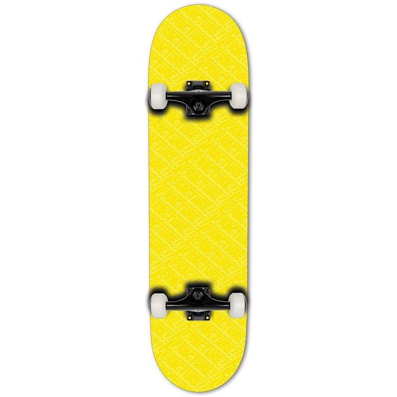Fracture All Over Comic Yellow Complete Skateboard 7.75"