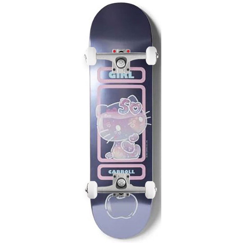Girl x Hello Kitty Skateboard 50th Anniversary Mike Carroll Twin Tip x Venom Custom Complete Skateboard - 8.25"