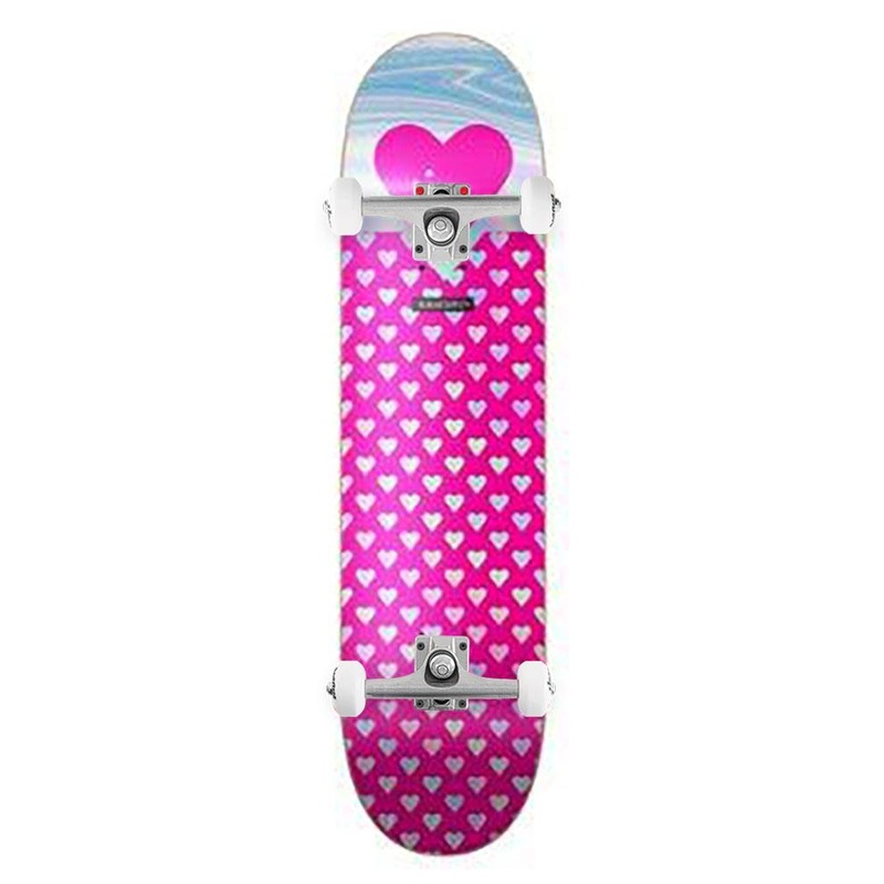 Heart Supply HS Pink Sweathearts Foil Pink x Venom Custom Complete Skateboard - 7.75"