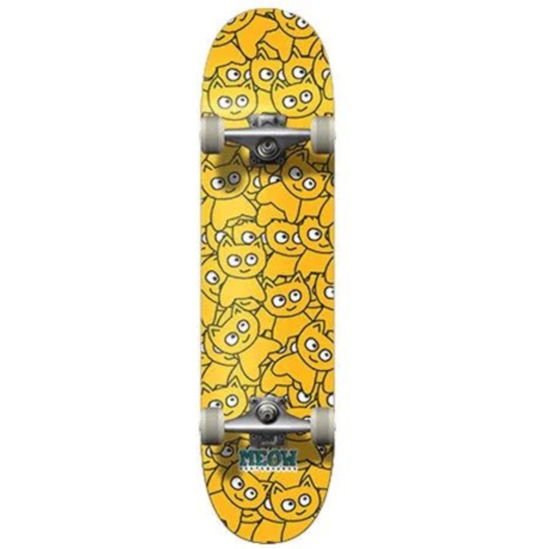 Meow Sticker Pile Complete Skateboard Original 7.5"