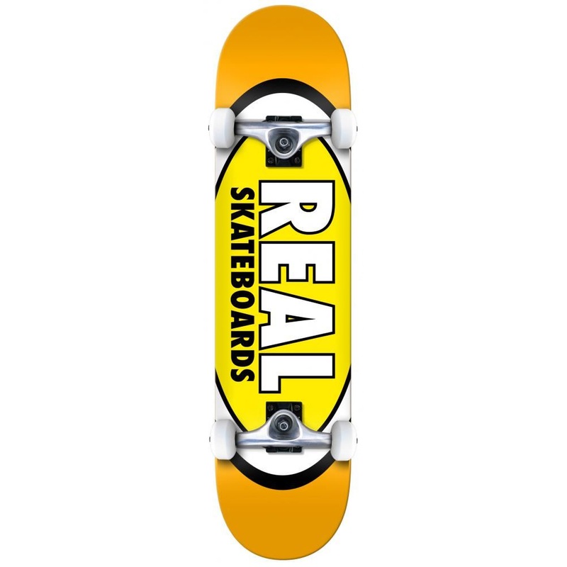 Real Classic Oval Yellow Complete Skateboard - 7.5"