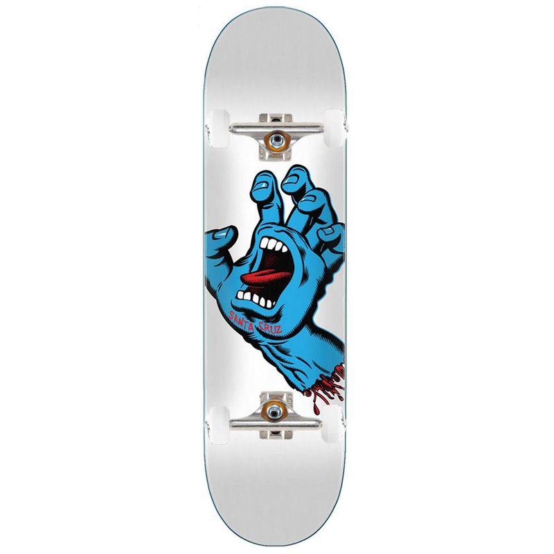 Santa Cruz White Screaming Hand x Independent x Ricta x Bones Custom Complete Skateboard - 8.25"