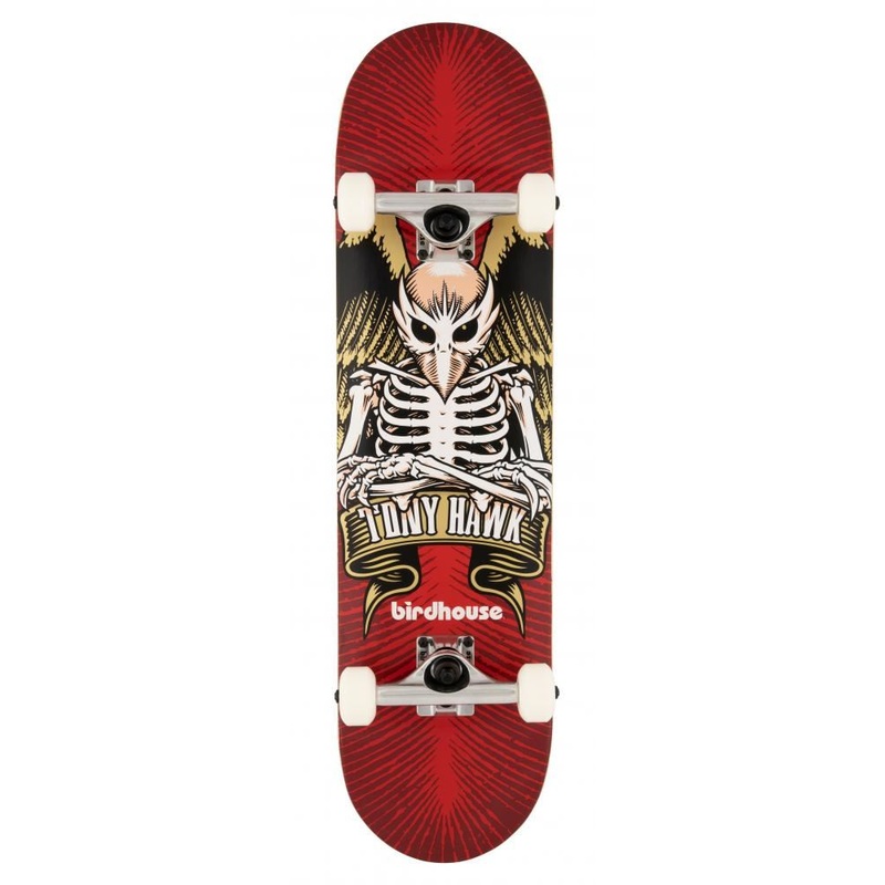 Birdhouse Stage 1 TH Icon Red Complete Skateboard - 8.0"