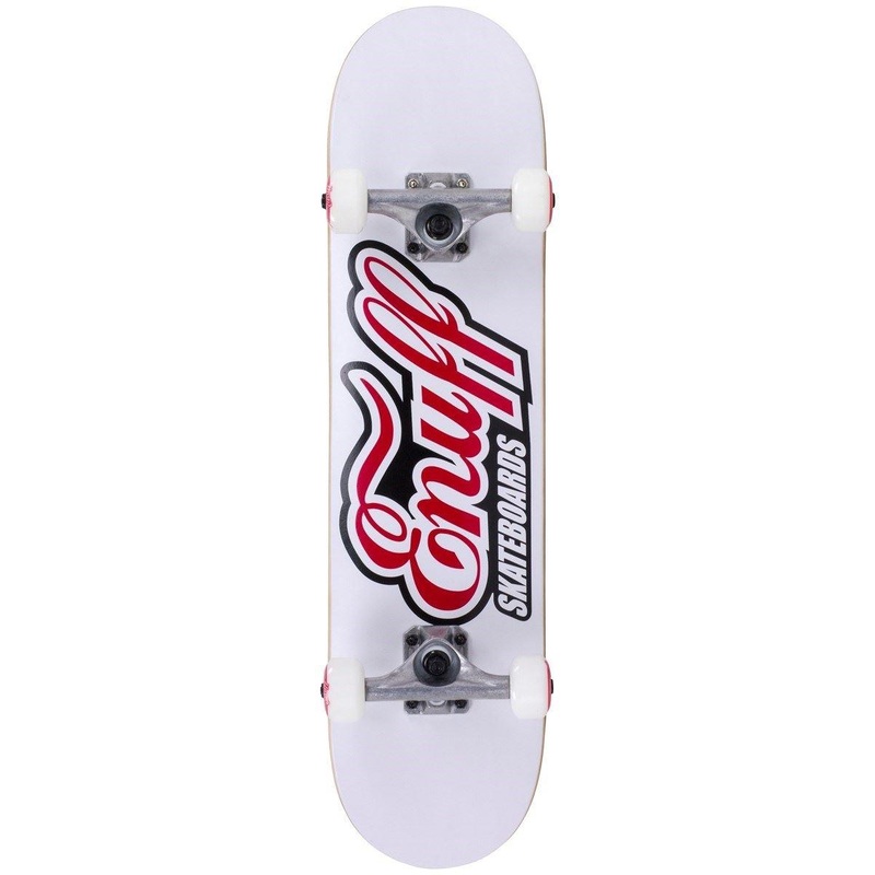 Enuff Classic Logo Complete Skateboard - White - 7.75"