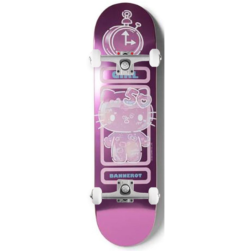 Girl x Hello Kitty Skateboard 50th Anniversary Simon Bannerot x Venom Custom Complete Skateboard - 8.0"