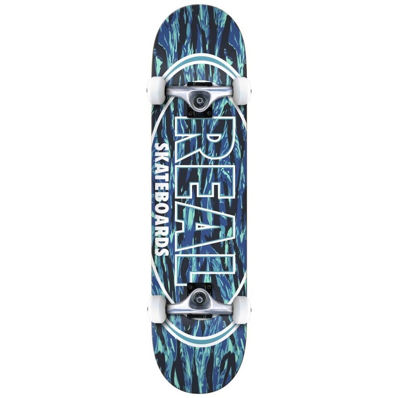 Real Stealth Oval Blue Complete Skateboard - 7.75"