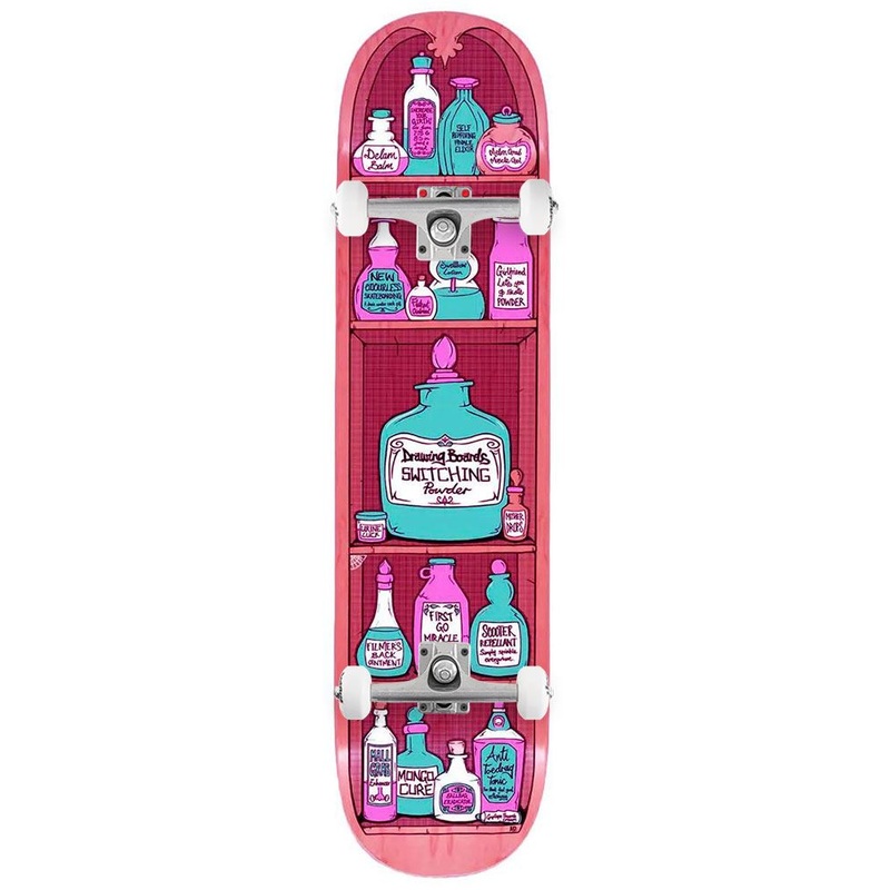 Drawing Boards Potions Custom Complete Skateboard - 7.75"