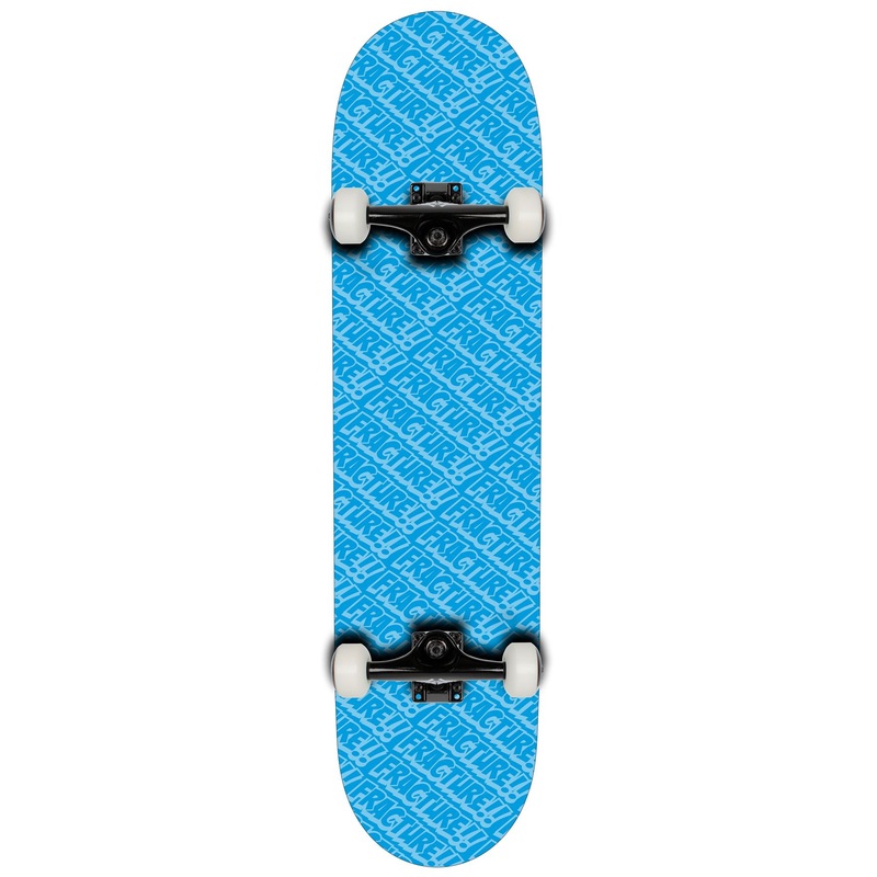 Fracture All Over Comic Blue Complete Skateboard 7.75"