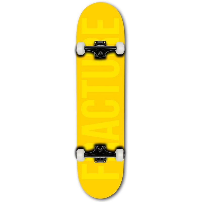 Fracture Fade Yellow Complete Skateboard 7.75"