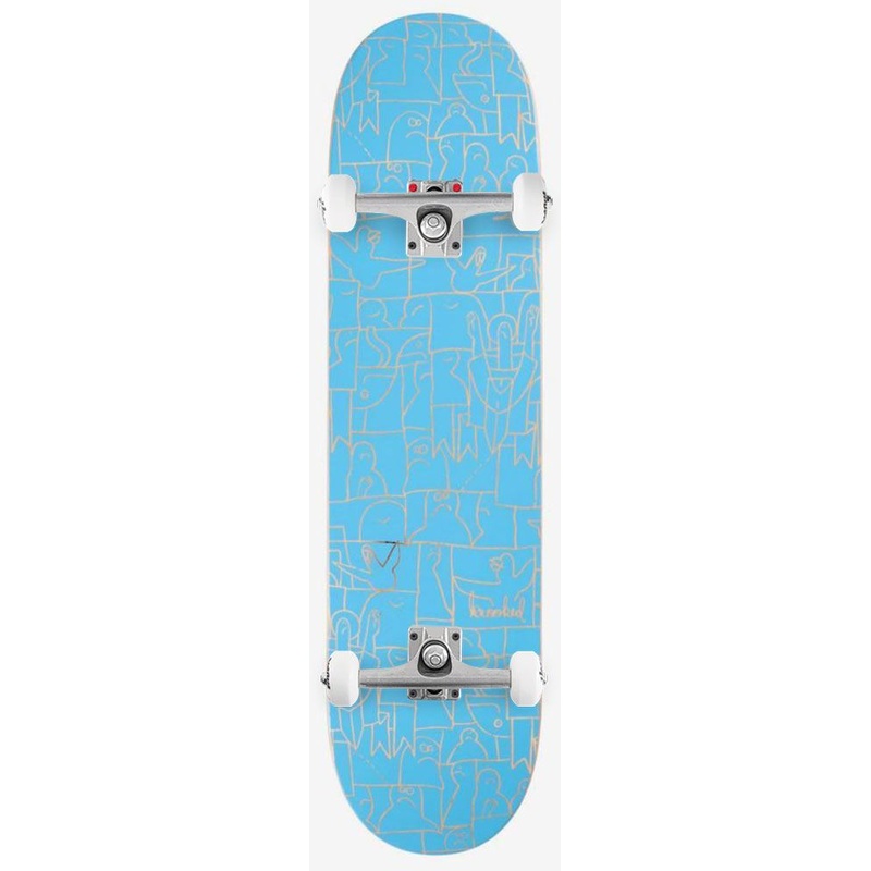 Krooked PP Flock Blue Custom Complete Skateboard - 8.25"