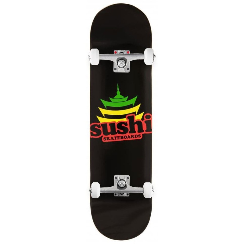 Sushi Pagoda Logo Black Custom Complete Skateboard - 8.125"