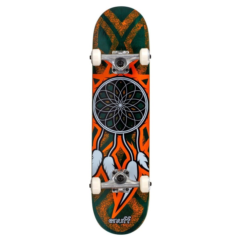 Enuff Dreamcatcher Teal Orange Junior Complete Skateboard - 7.25"