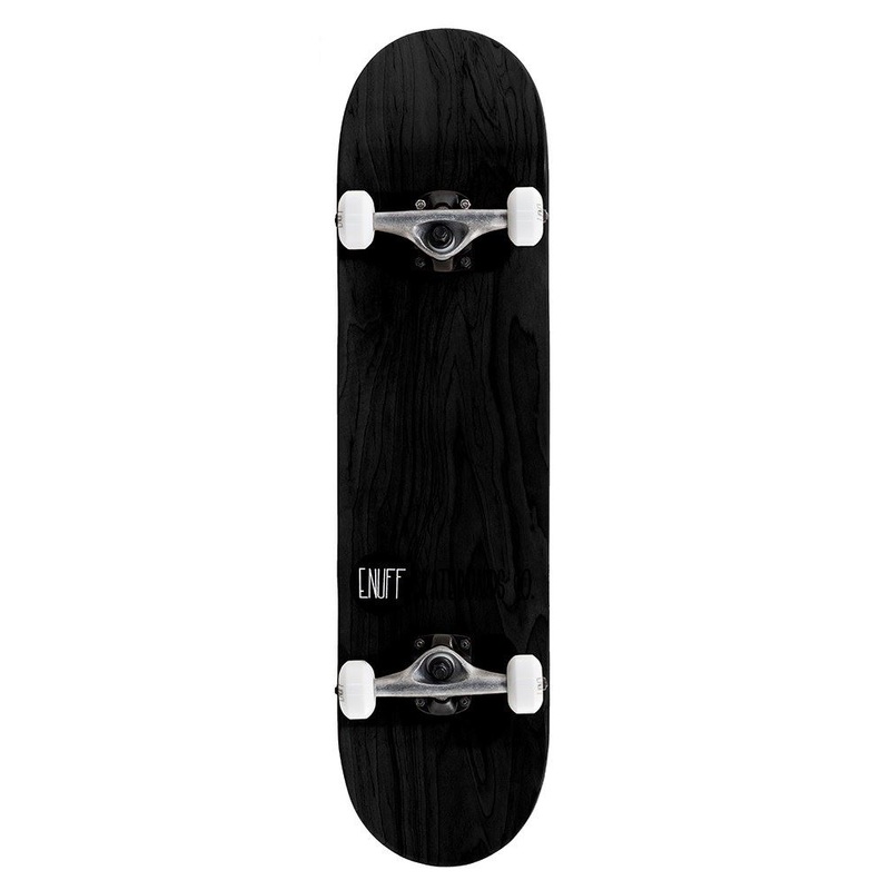 Enuff Logo Stain Complete Skateboard - Black - 8.0"