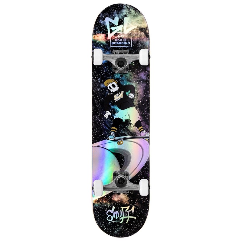 Enuff Skully Hologram Black Complete Skateboard - 7.75"