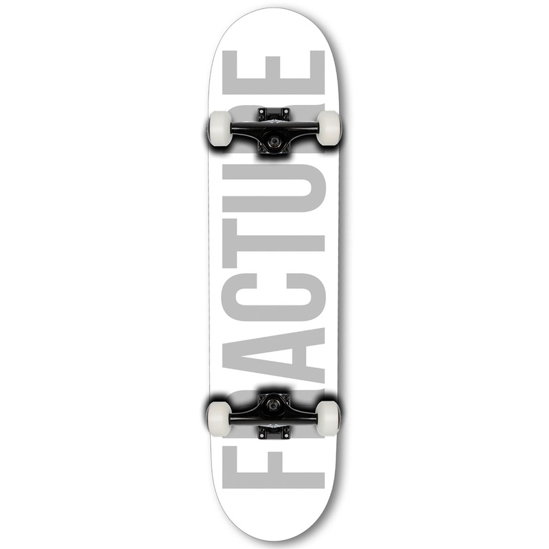 Fracture Fade White Complete Skateboard 8.0"