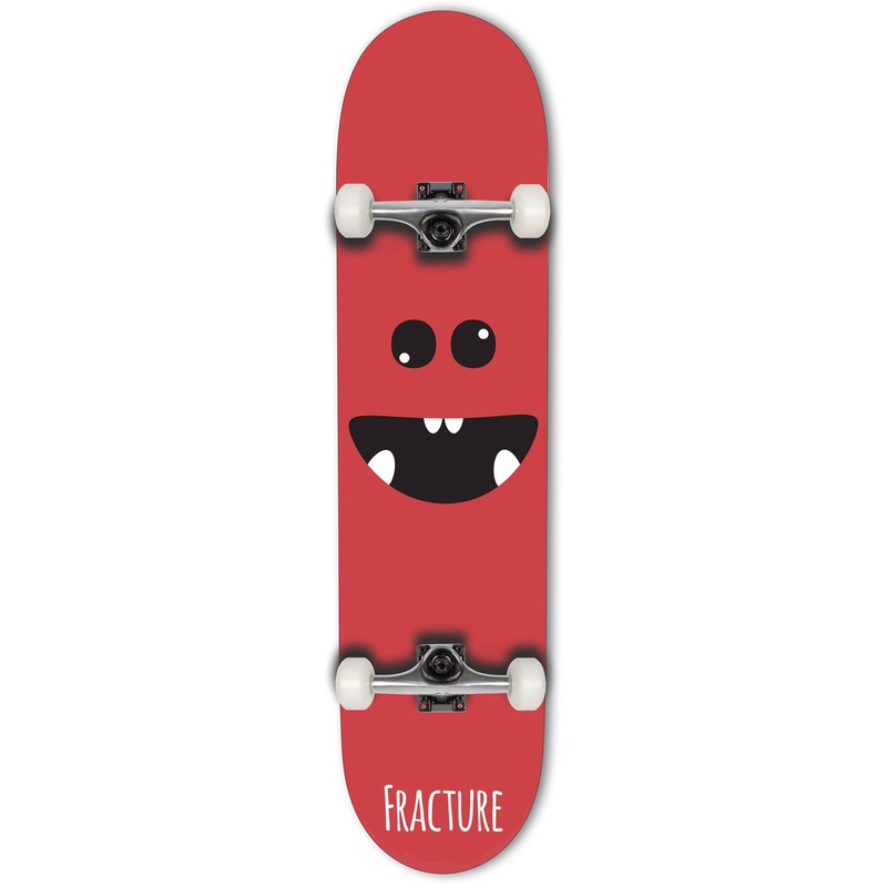 Fracture Lil Monsters Red Complete Skateboard 8.0"