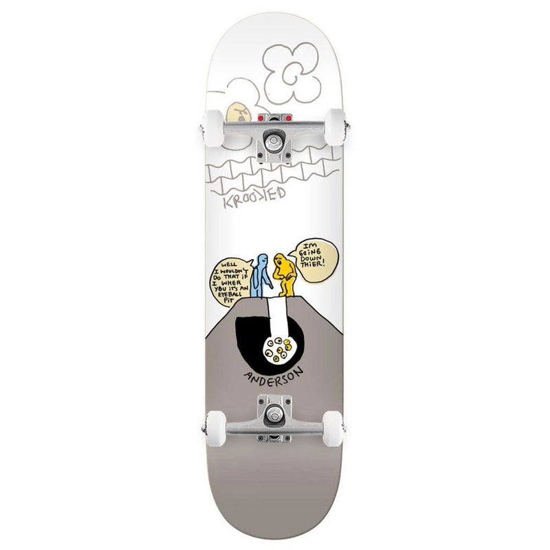 Krooked Pro Manderson Eyeballs Custom Complete Skateboard - 8.38"