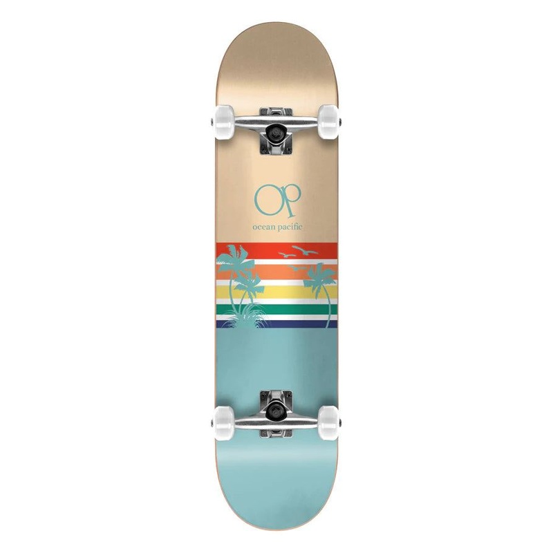 Ocean Pacific Sunset Park/Street Complete Skateboard Vintage Teal 31" 7.5"