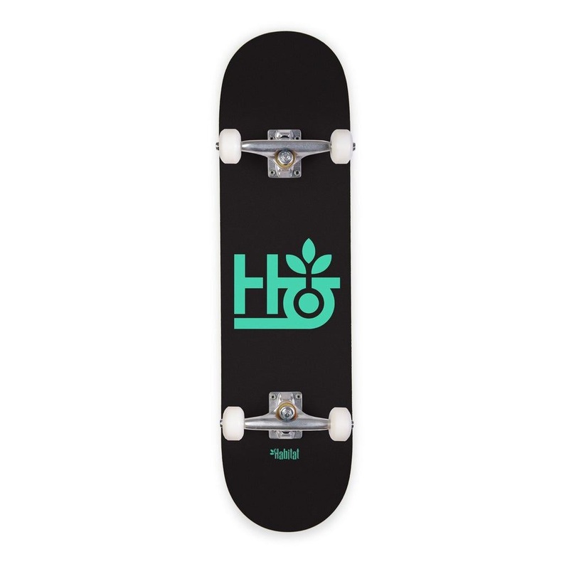 Habitat Pod Complete Skateboard Black/Teal - 7.25"