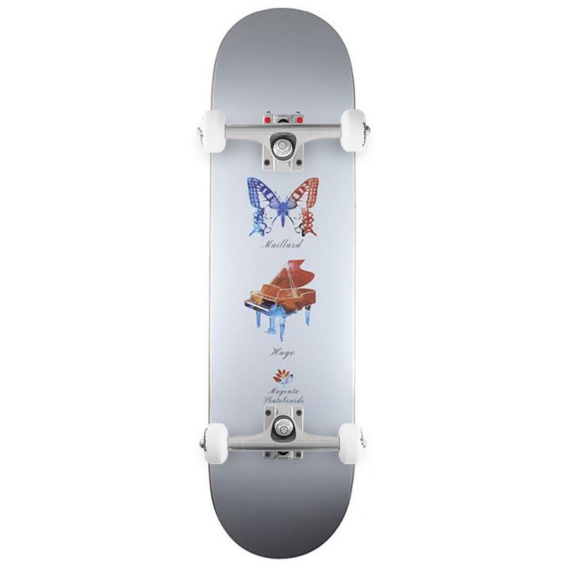 Magenta Butter Fly Deck Complete Skateboard - 8.4"