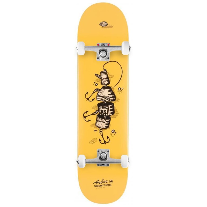 Arbor Whiskey Upcycle Custom Complete Skateboard - 7.75"