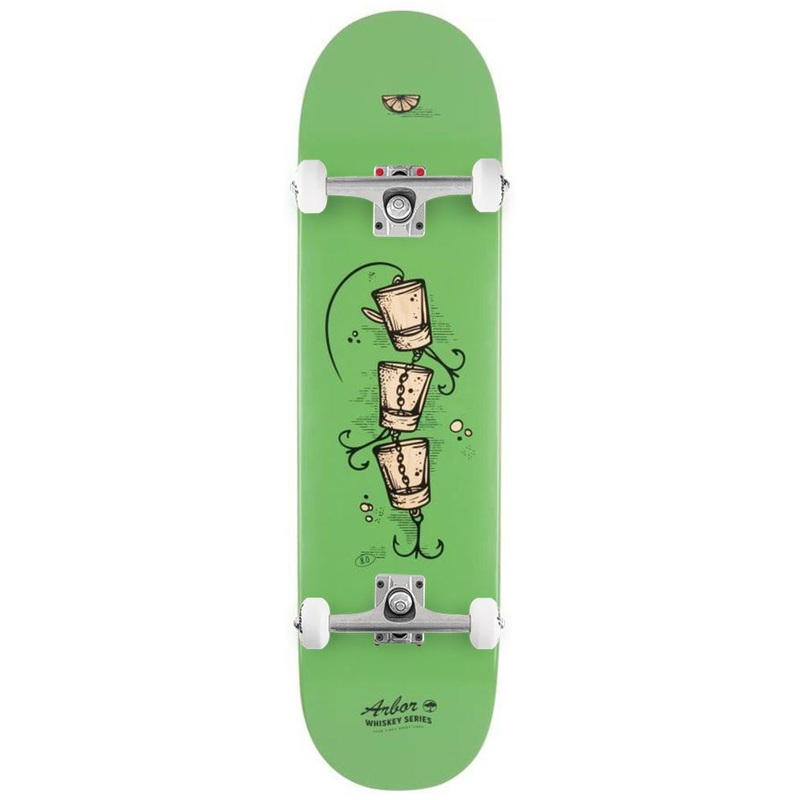 Arbor Whiskey Upcycle Custom Complete Skateboard - 8.0"