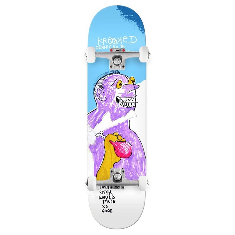 Krooked Pro Cernicky Drumbe Stick x Venom Custom Complete Skateboard - 8.25"