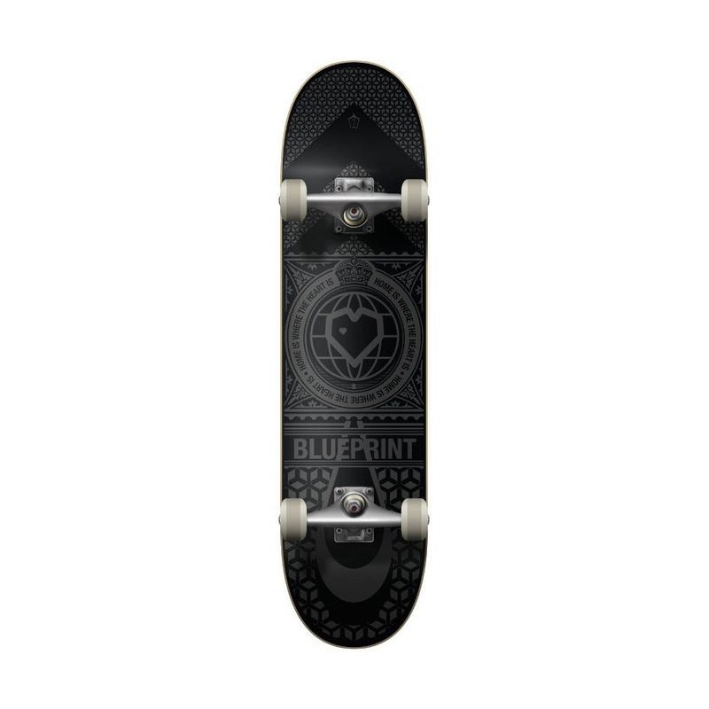 Blueprint Home Heart Complete Skateboard Black/Black 8.25"