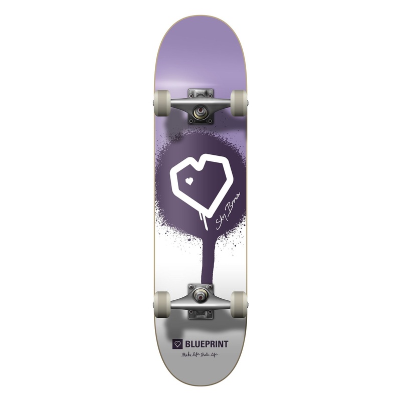 Blueprint x Sky Brown x MLSL Collab Guest Complete Skateboard Purple 7.75''
