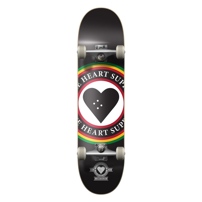 Heart Supply Insignia Complete Skateboard Rasta 8"