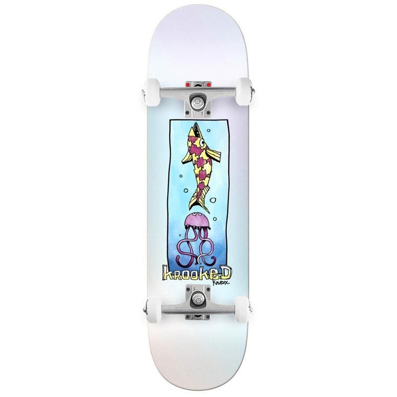 Krooked Knox Ocean Animal x Venom Custom Complete Skateboard - 8.5"