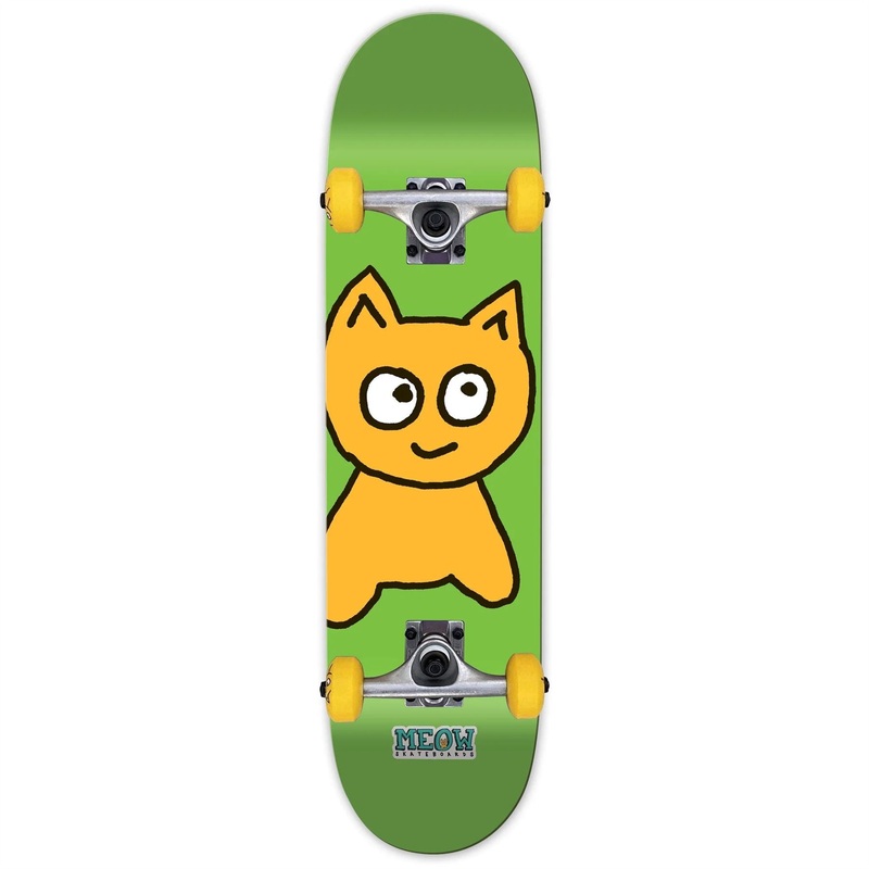 Meow Big Cat Complete Skateboard Green 7.5"