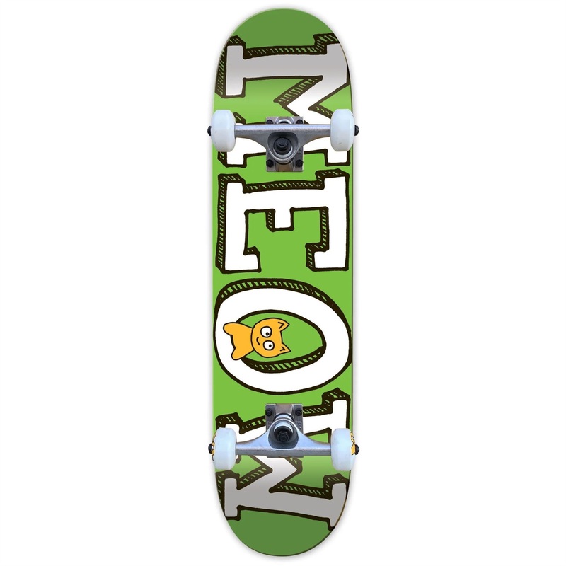 Meow Logo Complete Skateboard Green 7.75"