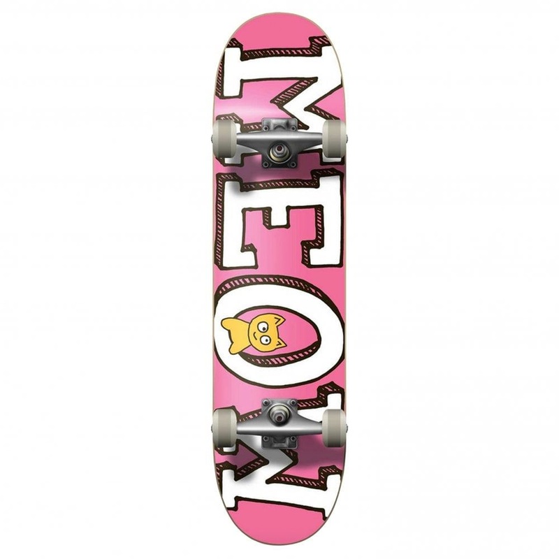 Meow Logo Complete Skateboard Pink 7.5"