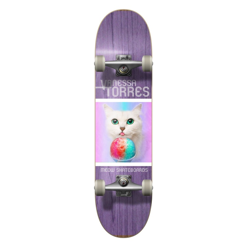 Meow Vanessa Torres Furreal Complete Skateboard Multi 7.75"