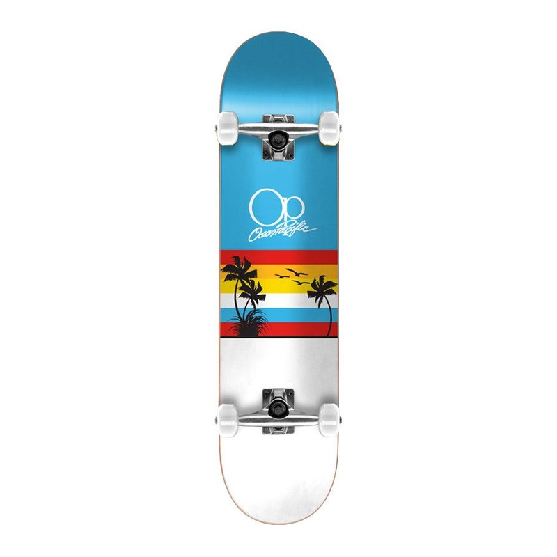 Ocean Pacific Sunset Blue/White Complete Skateboard 32" x 8.25"