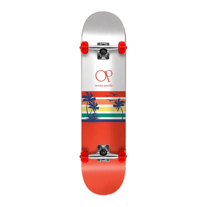Ocean Pacific Sunset Park/Street Complete Skateboard White/Red 32" 8"
