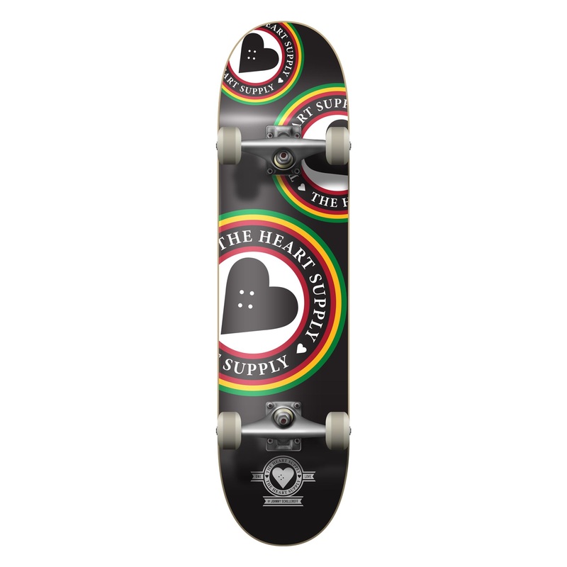 The Heart Supply Orbit Logo Complete Skateboard Black 7.75"