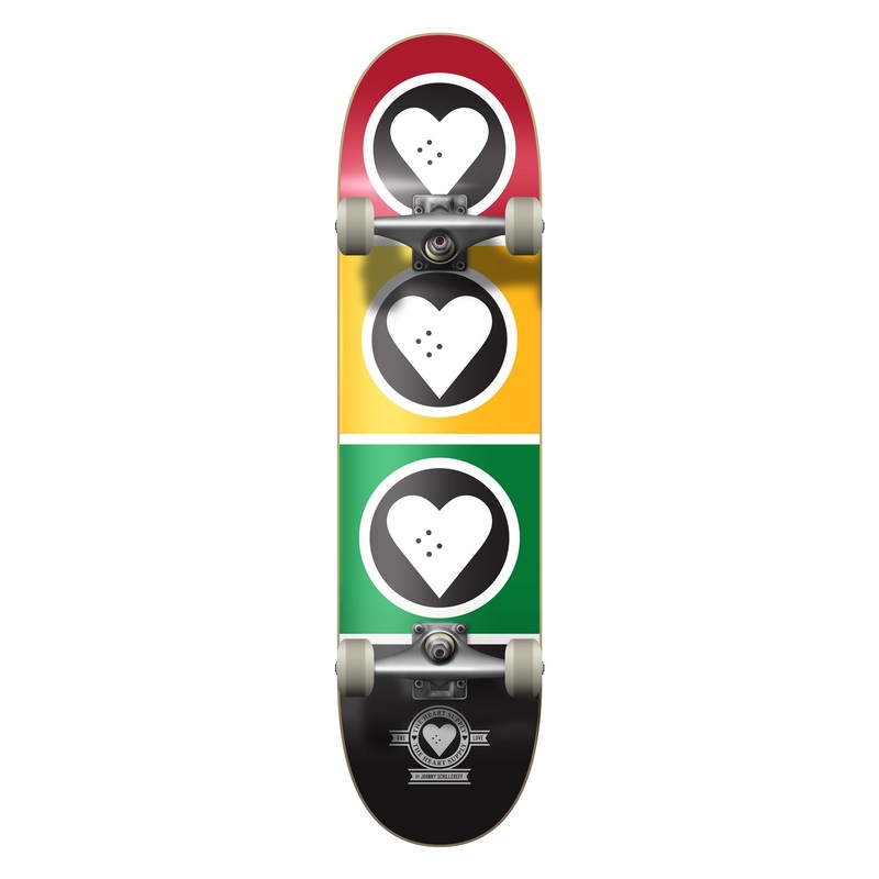 The Heart Supply Squad Complete Skateboard Rasta 8"
