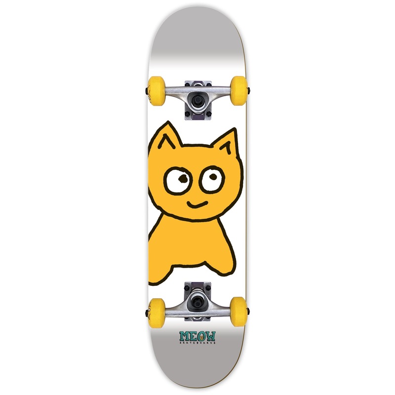 Meow Big Cat Soft Top White " Complete Skateboard - 7.0"