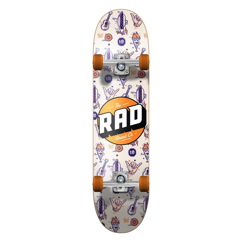 Rad Wallpaper  Dude Crew Complete Skateboard Orange 7.75"