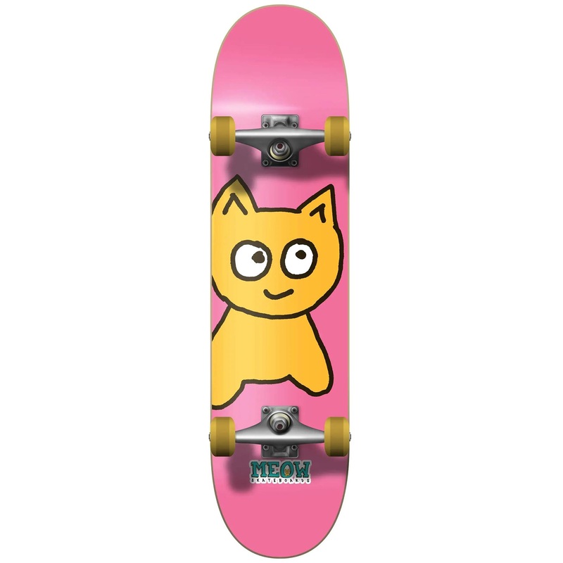 Meow Big Cat Pink Complete Skateboard - 8.25"