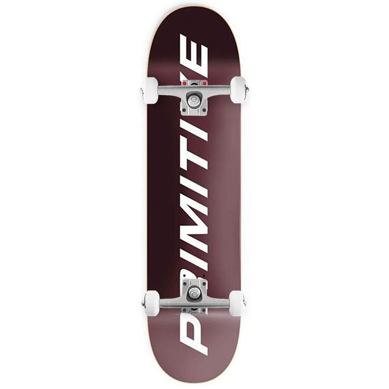 Primitive Euro Slant Core Deck Burgundy x Venom Custom Complete Skateboard - 8.25"