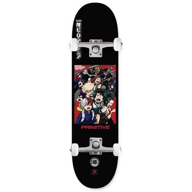 Primitive My Hero Academia Deck Black x Venom Custom Complete Skateboard - 8.0"