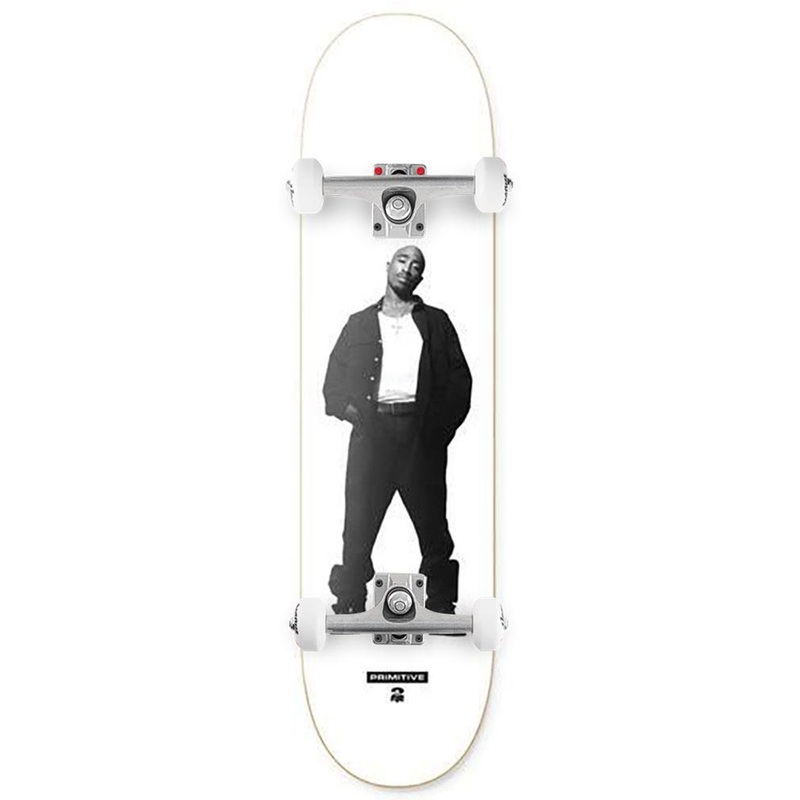 Primitive Tupac Posted Deck White x Venom Custom Complete Skateboard - 8.0"