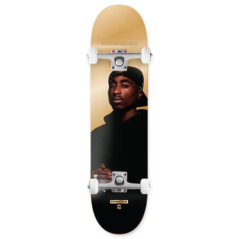Primitive Tupac Rodriguez Shine Deck Gold x Venom Custom Complete Skateboard - 8.0"
